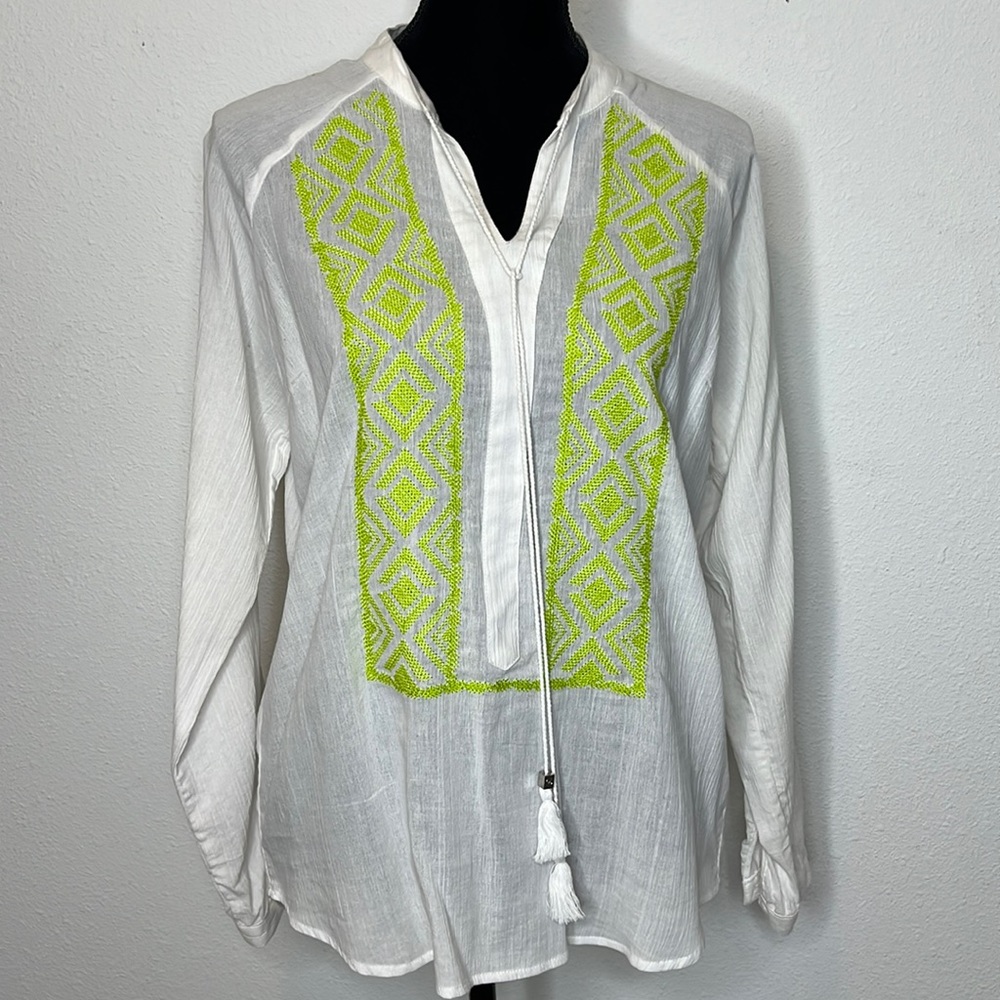 Michael Michael Kors size Small tribal print embroidered top